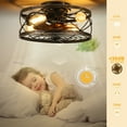 thumbnail image 2 of Uforic 18" Caged Ceiling Fan with Lights and Remote Control, 6-Speed Flush Mount Ceiling Fan, Low Profile Ceiling Fan for Bedroom, Farmhouse, or Dining Room, 2 of 6