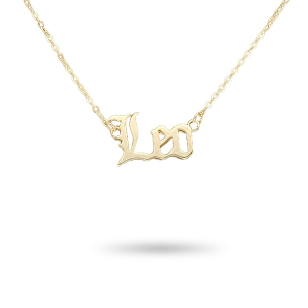 English Carta Doce CONSTELACIONES DEL SIGNO DE ZODIA Tema Collar de amistad Ins Colgante para Lover Friend Festival Regalos de cumpleaños Leo Gold Inevent AP009331-10