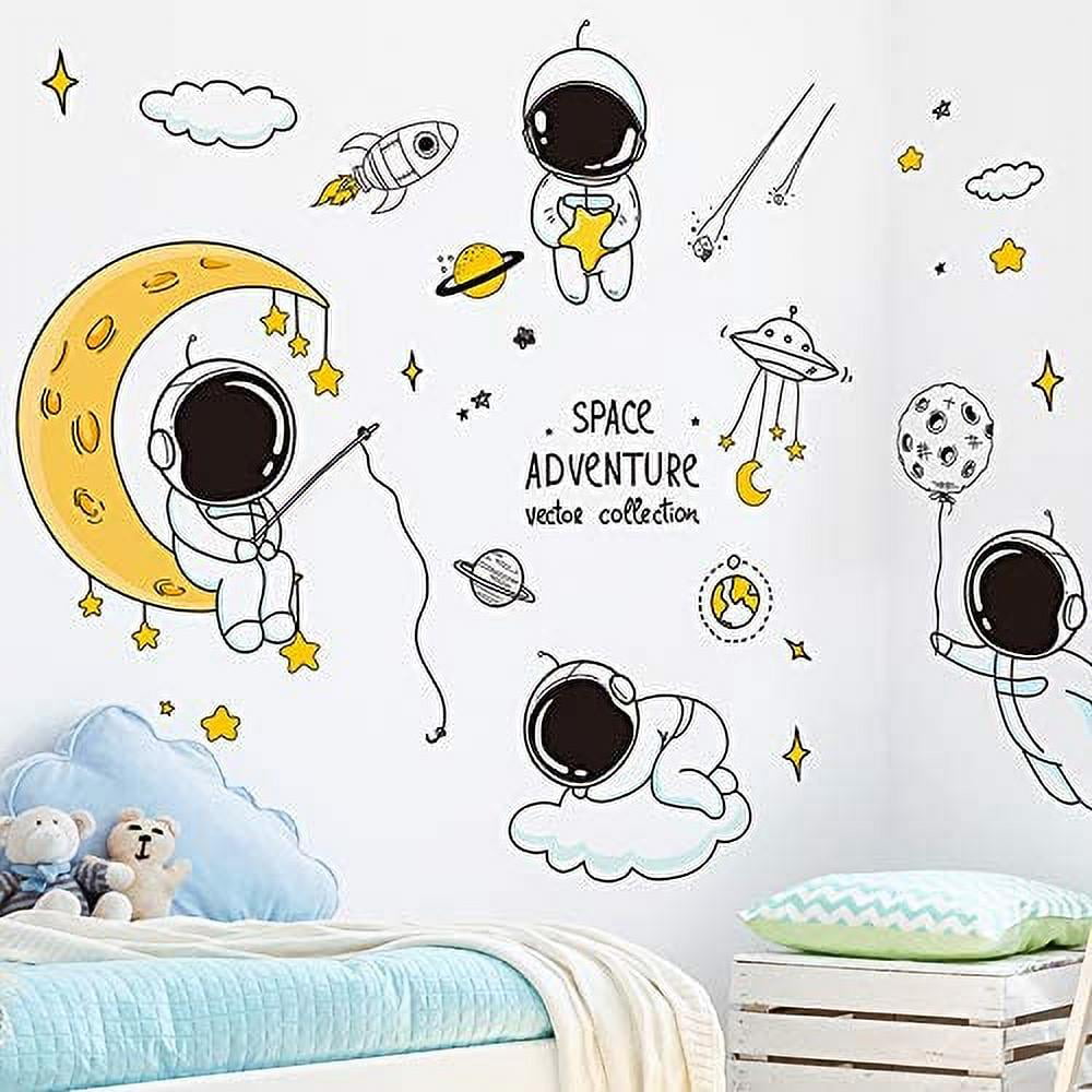 Wall Slaps Solar System Wall Decals Removable and Reusable Kids Wall Decal Stickers 