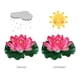 thumbnail image 2 of Flores de loto flotantes artificiales de 7 pulgadas para estanques de agua, loto de espuma, 2 of 7