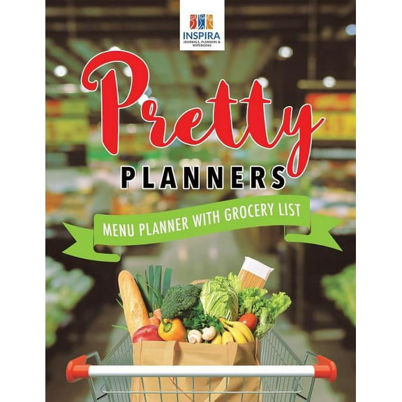 Pretty Planners Menu Planner with Grocery List (Paperback)