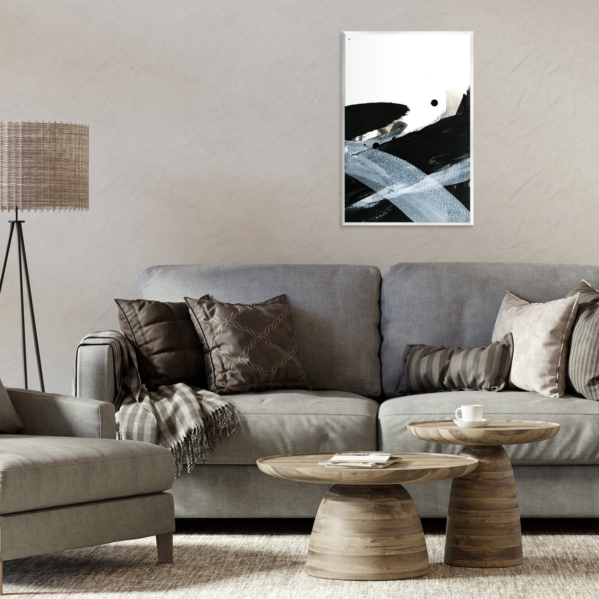 Stupell Industries Bold Gradient Movement Abstract Painting Unframed Art Print Wall Art, 13 x 19