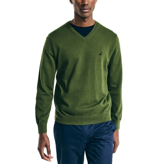 Nautica Men's Navtech V-Neck Sweater, Chive, XX-Large