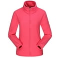 thumbnail image 2 of Taqqpue Women's Full Zip Fleece Jacket Lightweight Long Sleeve Warm Soft Jackets Casual Solid Color Outdoor Winter Coat Outerwear with Pockets, 2 of 3