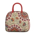 thumbnail image 2 of Lunch Bag Lunch Box for Women Reusable Insulated Lunch Cooler Bags,Large Capacity for Work Travel Picnic,Water-Resistant Pioneer Colorful Floral Lunch Tote Bag Gifts for Woman Mom Red, 2 of 6