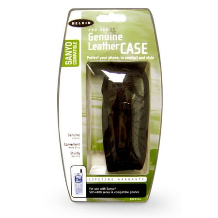 Black Leather Case for Sanyo SCP4900 Cell Phones