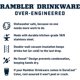 thumbnail image 4 of Vaso YETI Rambler de acero inoxidable con aislamiento al vacío de 590 ml, 4 of 9