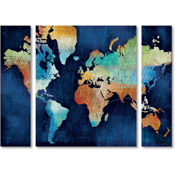 Trademark Fine Art "Seasons Change" Canvas Art by Michael Mullan Three Panel Set