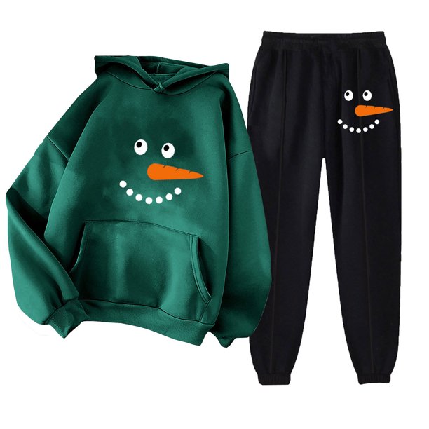 Puntoco Sudadera con Capucha para Mujer Sudadera con Bolsillo De Manga Larga Conjunto De Sudadera Estampada con Pantalones De Moda para Mujer Puntoco Puntoco-7130