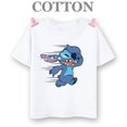 thumbnail image 2 of Camiseta de algodón Lilo Stitch Anime Verano Múltiples Moda Niños Niños Camisetas Cuello Redondo Casual Manga Corta Top, 2 of 5