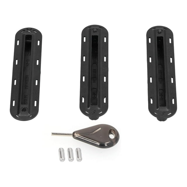 3 unids/set tabla de surf timón ranura plástico caja con aletas enchufe aleta Base con tornillos negro YUNYI BRAND Deportes