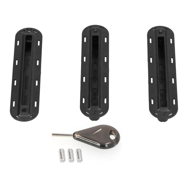 Caja de aletas con llave, 3 piezas/juego de tabla de surf con ranura para timón, caja de aleta, base de aleta, tabla de surf, ranura para timón, diseño elevado
