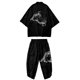 thumbnail image 1 of Conjunto de chaqueta kimono DOSLAVIDA para hombre con parte delantera abierta y pantalones cortos, 1 of 7