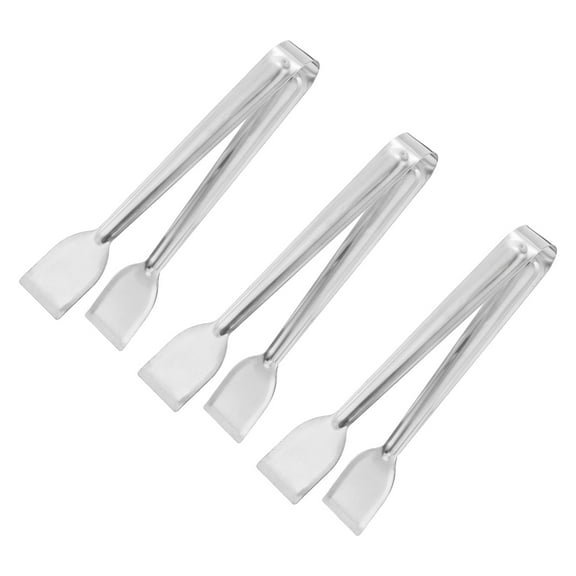 Serving Tongs, 3pack 8 Inch - Stainless Steel Ice Tongs, Mini Sugar Tongs for Desserts, Bar, Tea Parties (Silver)