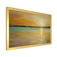 thumbnail image 2 of Designart 'Abstract Yellow Sunset At The Horizon' Nautical & Coastal Framed Art Print, 2 of 4