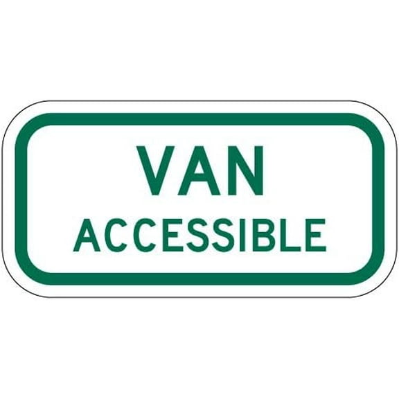 Van Accessible Parking Sign 12"x 8" Metal Signs For Outdoor & Indoor