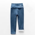 thumbnail image 5 of Antinious Toddler Solid Fall Winter High Waist Fleece Loose Print Stretch Full Length Pants Leggings, 5 of 5