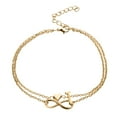 thumbnail image 1 of Cheville Cœur Superposé pour Femmes Chaîne de Lettres Initiales Double Bijoux pour Pieds, 1 of 5