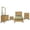 Weathered Brown/Natural Pine - 5-Piece, variant on Kaywood 4-piece Full Bedroom Set Natural Pine