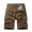 Brown, variant on Fanxing Men's Joggers Capri Pants with Pockets Summer Cargo Shorts Slim Fit Training Running Workout Shorts Pants Army Green,S