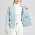 thumbnail image 5 of Women Coats Winter Women's Packable Down Jacket Lightweight Puffer Jacket Winter Coat Warm Light Outerwear Down Jacket Winter Thick S-179 Light Blue XXL, 5 of 5