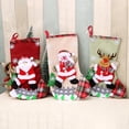thumbnail image 6 of Xmas Gift Bags with Lanyard 4 Patterns Santa Claus Snowman Decoration Candy Bag for Holiday, 6 of 8