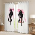 thumbnail image 2 of Castle Fairy High Heels Curtains Pack of 2 (42x84 Each),Kawaii Bow Curtains Blackout, 2 of 6