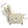 thumbnail image 5 of vidaXL Massage Reclining Chair Cream White Faux Leather, 5 of 5