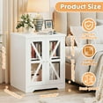 thumbnail image 2 of PinkSheep Bedside Table Nightstand End Table Accent Table with Storage for Bedroom Living Room, White, 2 of 10