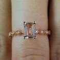 thumbnail image 5 of 1.25 Carat Real and Natural Morganite and Moissanite Engagement Ring Sterling Silver with 18k Gold Plating, 5 of 6