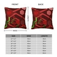 thumbnail image 4 of YFYANG Square Decorative Throw Pillow Case (Without Pillow Insert), Red Geometric Rose Bedroom Sofa Car Cushion Cover, 12"x12", 4 of 9