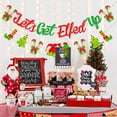 thumbnail image 3 of Christmas Holidays Decorations Red and Green - Let's Get Elfed Up Banner , Merry Christmas Banner Garland for Mantle Fireplace Winter Holiday Indoor Outdoor Party Supplies, 3 of 6