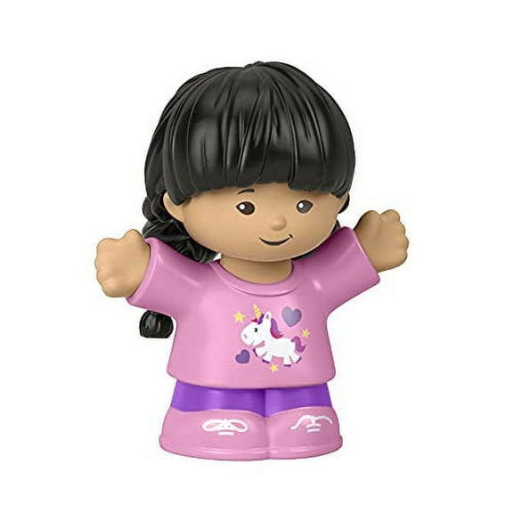 Replacement Part for Little People Big Yellow Schoolbus Playset - GLT75 ~ Replacement Figure ~ Girl with Braids Wearing Pink