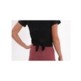 thumbnail image 7 of Women's Short Sleeve Round Neck Tie Back Yoga Running Top T-Shirts, 7 of 7