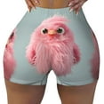 thumbnail image 2 of Sikiie Adorable Pink Fluffy Birds Workout Shorts Women Scrunch Butt Gym Shorts Seamless High Waist Tummy Control Yoga Biker Athletic Shorts-Medium, 2 of 8