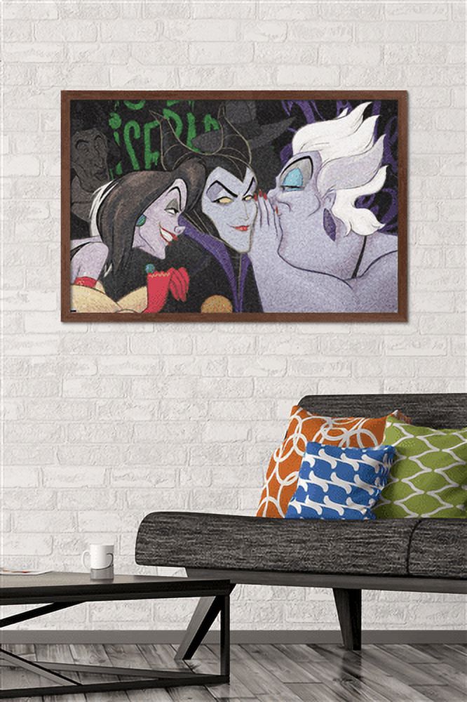 Disney Villains - Secrets Wall Poster, 22.375" x 34", Framed