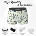 thumbnail image 2 of Mens Underwear Boxer Briefs - hand draw butterfly yellow checkered Comfort Breathable men's boxer briefs with Flex Waistband, 2 of 7
