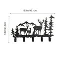 thumbnail image 2 of Animal Themed Metal Towel Hook Wall Mounted Rack For Bathroom Kitchen Home Bear Deer Wolf Design Durable Holder, 2 of 3