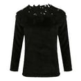 thumbnail image 5 of Sweaters For Women Floral Lace Patchwork Crewneck Knit Pullover Sweater Long Sleeve Casual Solid Color Top L Womens Sweaters, 5 of 6
