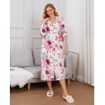 thumbnail image 2 of Richie House Women's Floral Robes Zip Front Nightgown Housecoat Lounge Dress S-3XL RHW4001-A-M, 2 of 7