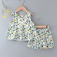 thumbnail image 2 of WXFAZCVU Girls 2 Piece Outfits Summer Clothes Sleeveless Top and Floral Shorts Clothing Sets Size 4-5 Years, 2 of 3
