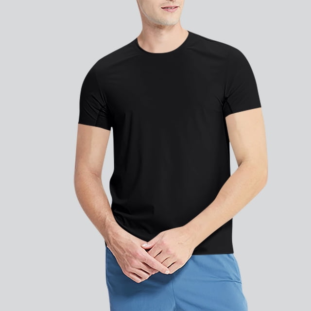 Mens Compression Gym Shirts ,Short Sleeve Quick Drying Muscle Shirts,Summer Casual Breathable Workout T-Shirt