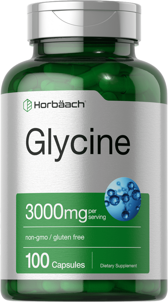 Glycine 3000 mg 100 Capsules | Non-GMO, Gluten Free Supplement | By Horbaach
