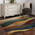 thumbnail image 5 of Vintage Green Blue Area Rug 3x5 Washable Rug Non Slip Farmhouse Retro Art Large Area Rug Indoor Floor Carpet for Entryway Bedroom Kitchen Living Room Home Office Dining Room Nursery, 5 of 8