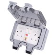 thumbnail image 4 of Tomas de corriente eléctricas de pared, toma de corriente impermeable para exteriores, caja de toma de corriente de pared resistente a la intemperie, toma de corriente impermeable para exteriores de, 4 of 12