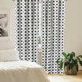thumbnail image 2 of Ambesonne Mid Century Curtains, Retro Style Atomic, Pair of 28"x63", Pale Grey Black Red, 2 of 5