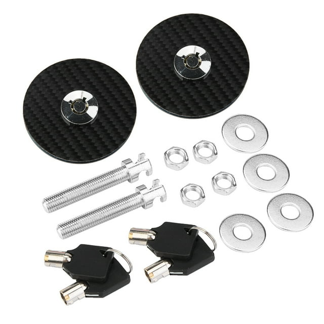 Kit de pasador de bloqueo del capó, bloqueo de cubierta de capó de fibra de carbono universal para automóvil, bloqueo del capó del motor, rendimiento inigualable