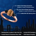 thumbnail image 2 of Gem Stone King 1.69 Ct Oval Brown Tiger Eye Black Onyx 18K Rose Gold Plated Silver Ring, 2 of 6