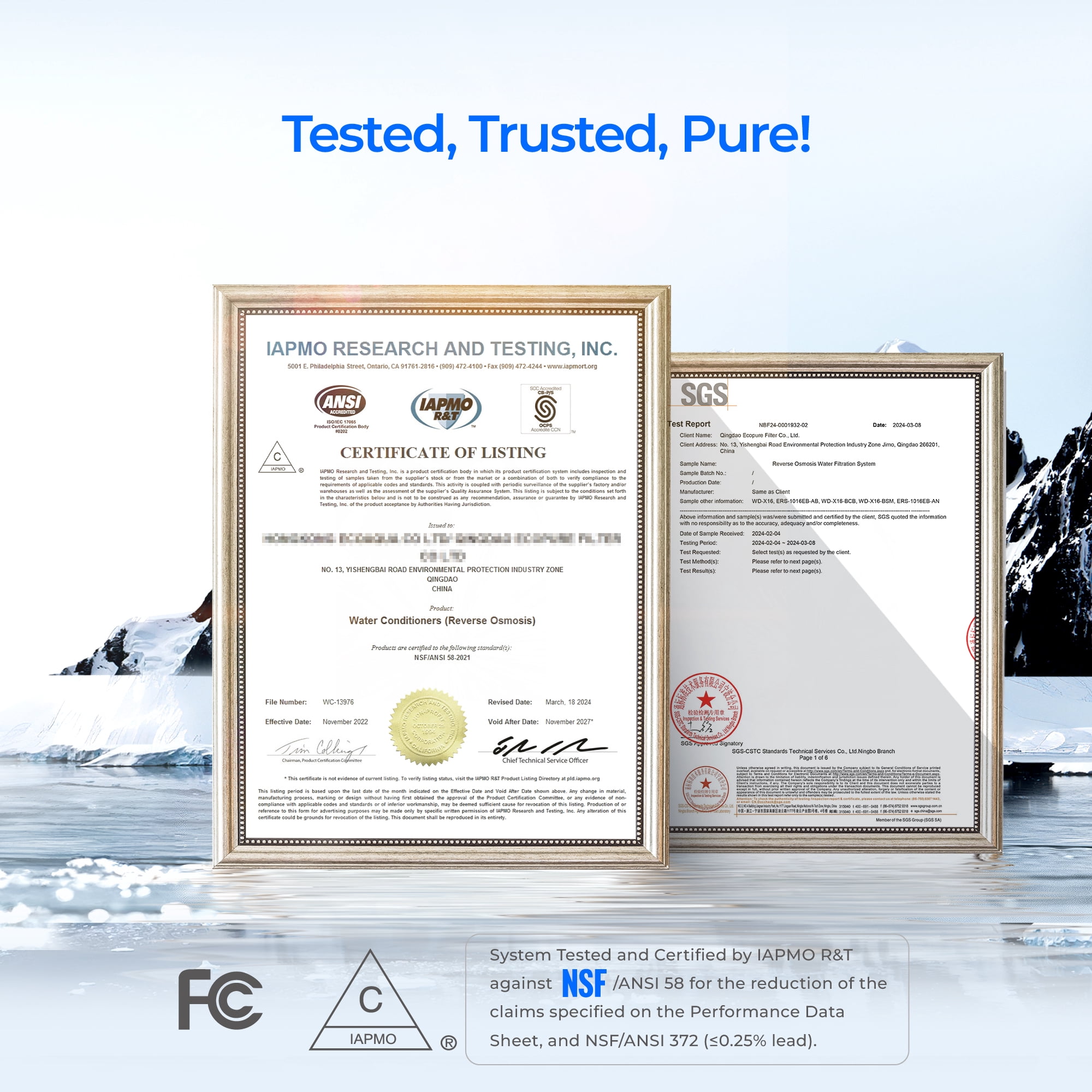 Waterdrop WD-X16-F3 Filter, Replacement for WD-X16-Alkaline 1600 GPD Reverse Osmosis System, 24-month Lifetime, Reduce PFAS