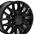 thumbnail image 5 of OE Wheels CV97 20 Inch Rims Fit GMC Sierra 2500/3500 Denali Style 8x165.1 20x8.5 Gloss Black - Hollander 14125 (Set of 4), 5 of 5